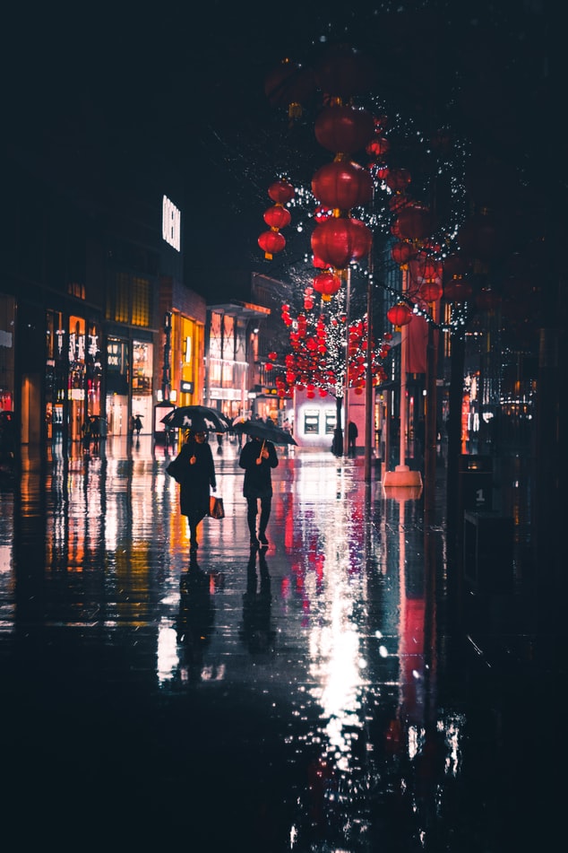 on a cold raining night