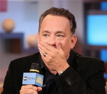 tom hanks putting his hand on his chin