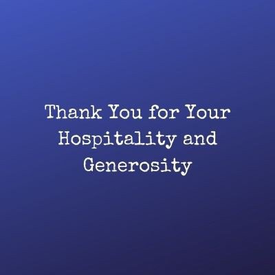  thank you message for party host